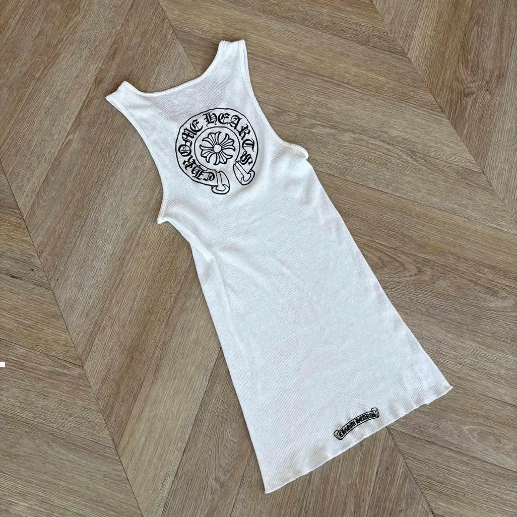 Chrome Hearts Vest White Horseshoe Black