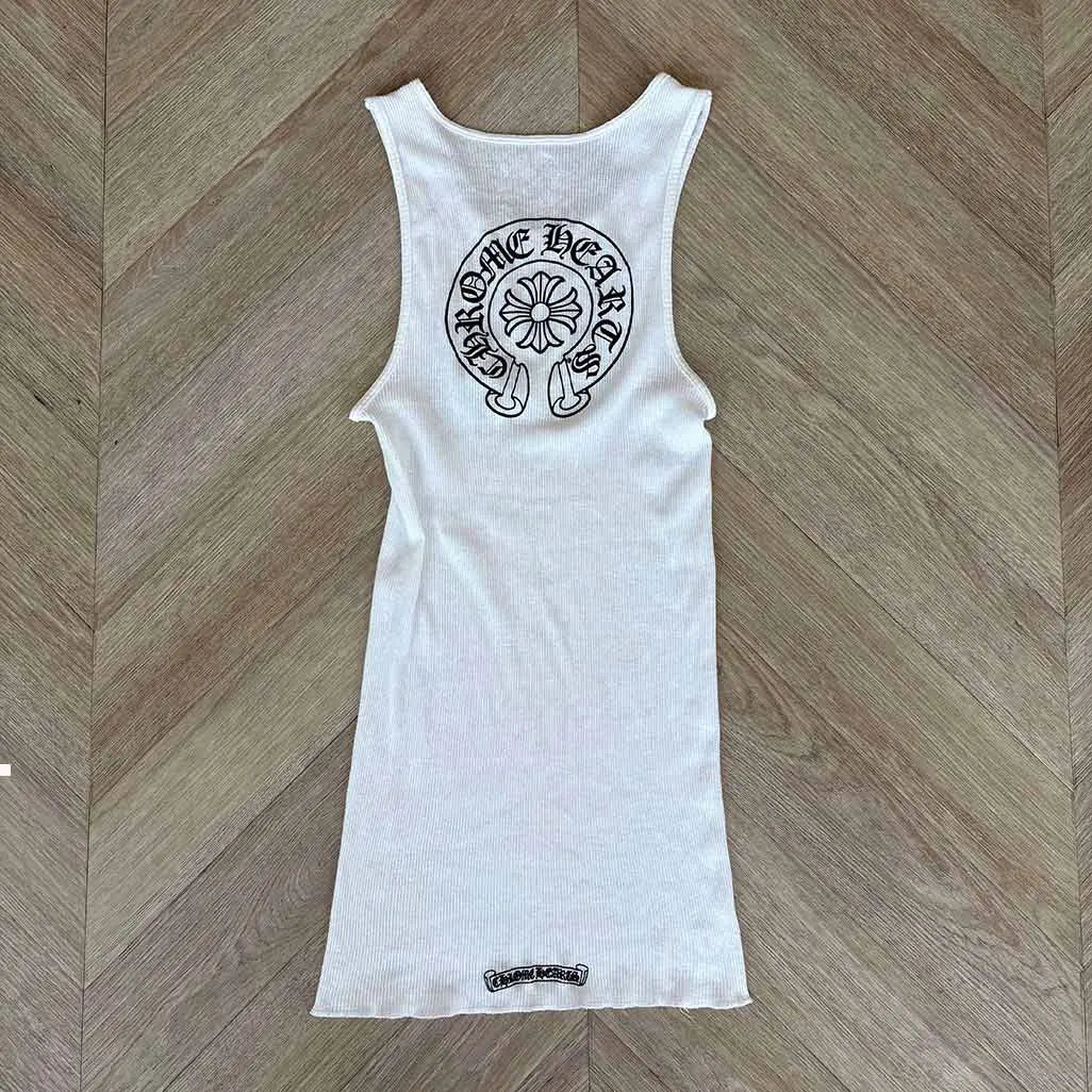 Chrome Hearts Vest White Horseshoe Black