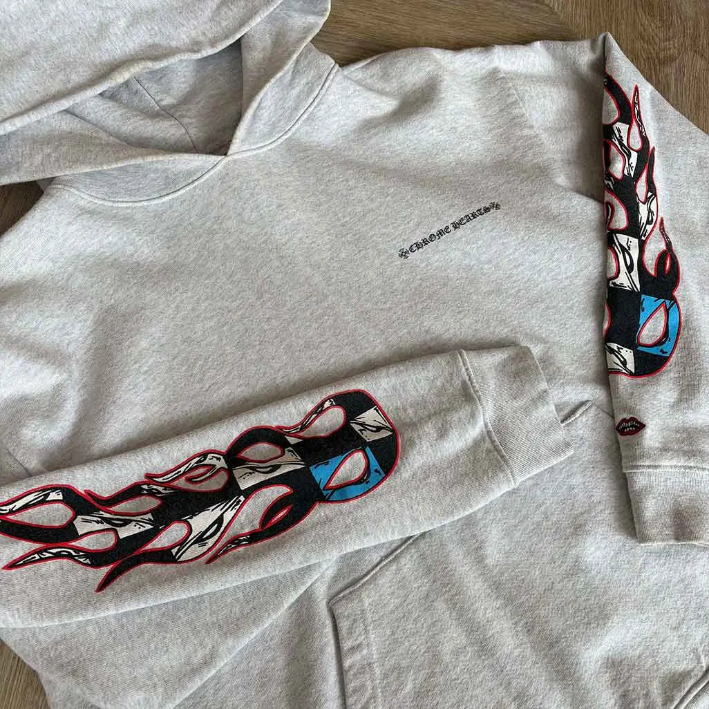 Chrome Hearts Sex Records Hoodie Grey Multicoloured