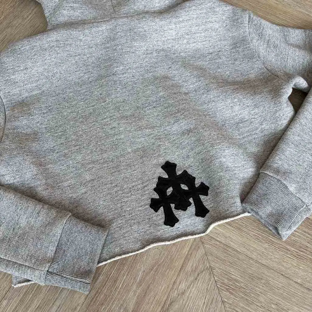 Chrome Hearts Cropped Hoodie 3Patch