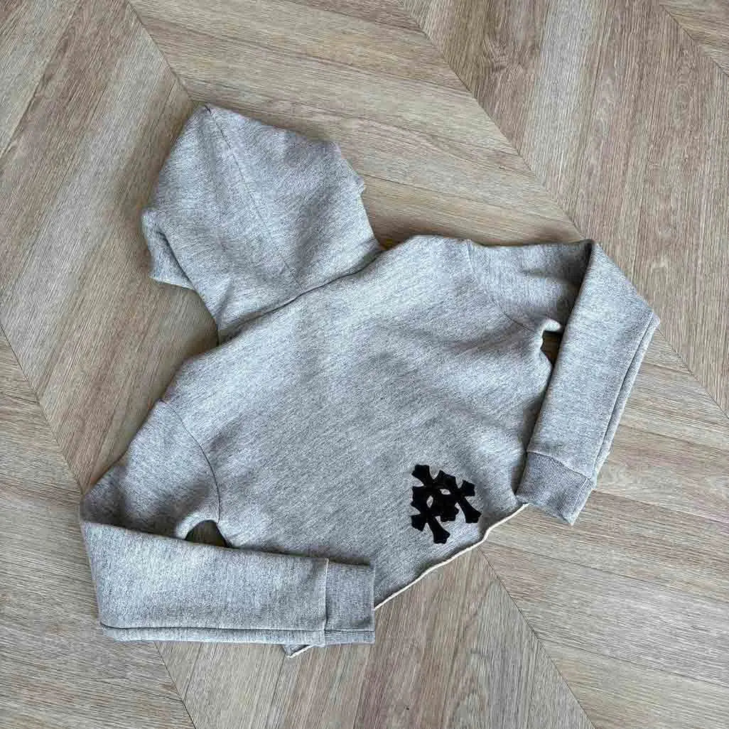 Chrome Hearts Cropped Hoodie 3Patch