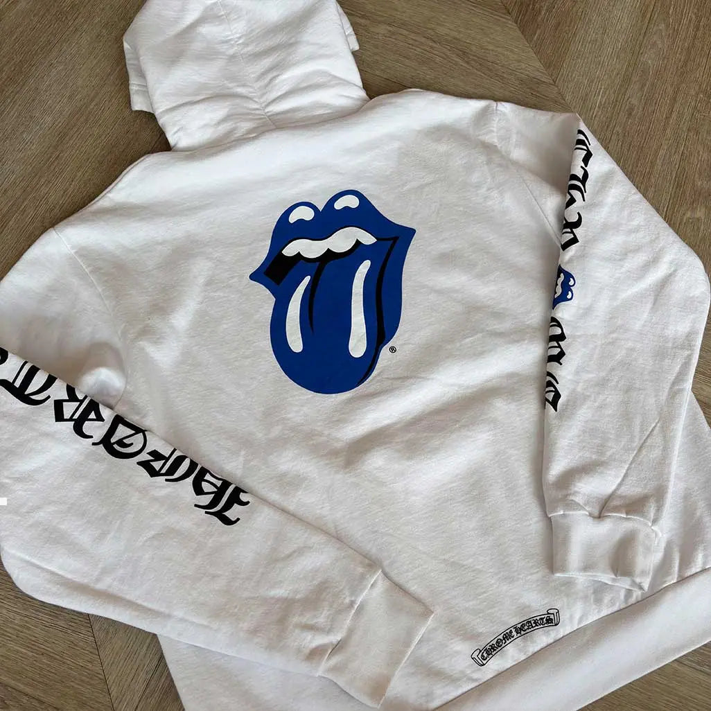 Chrome Hearts Rolling Stones White Hoodie