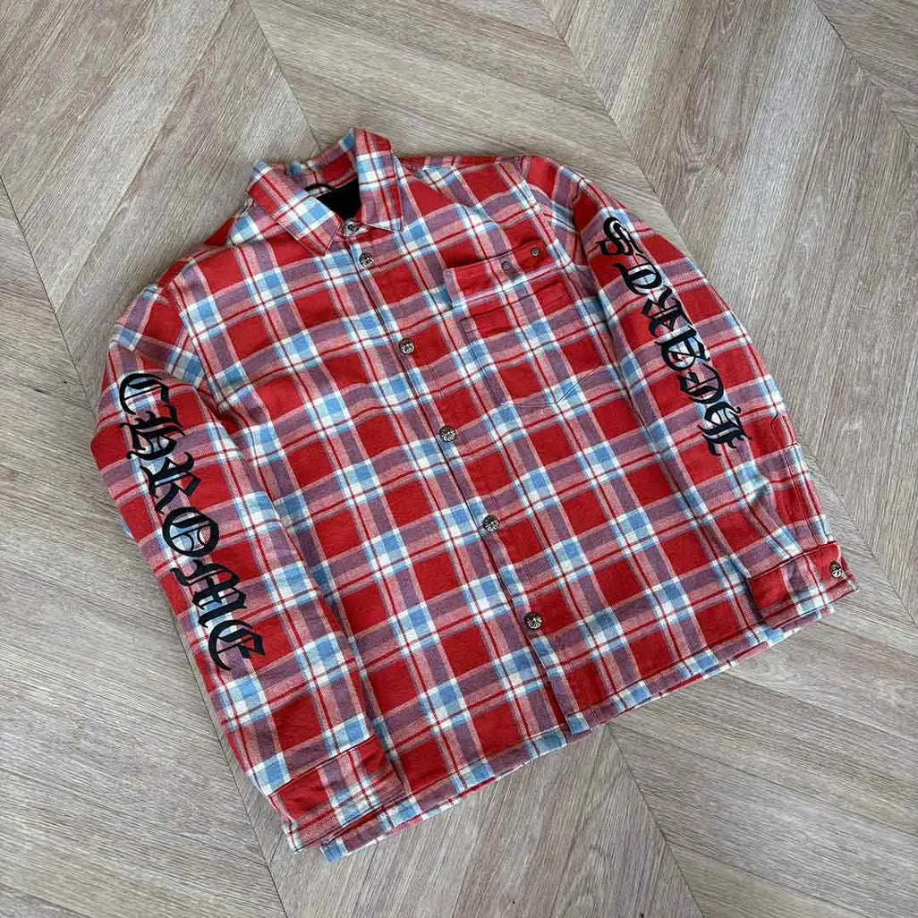 Chrome Hearts Red Blue Shirt Jacket