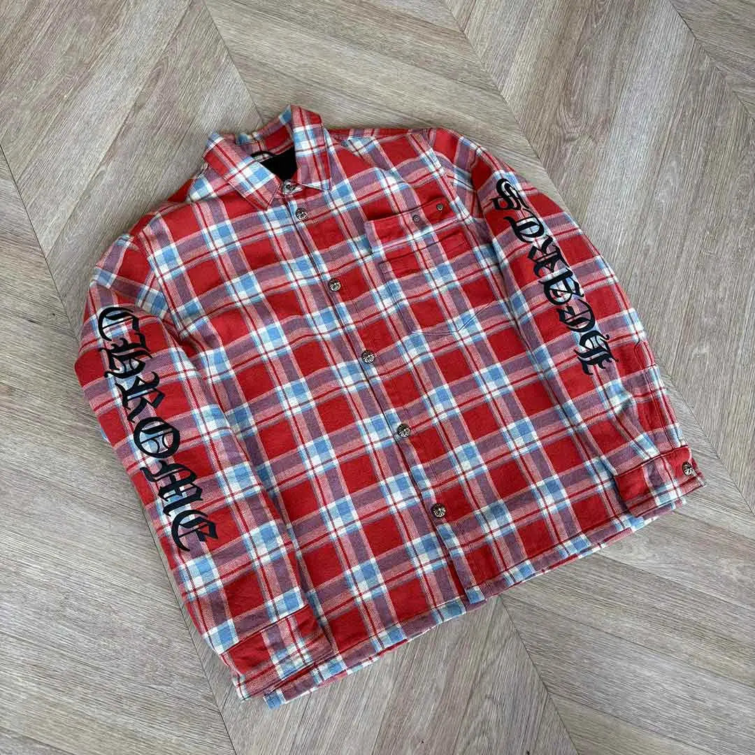 Chrome Hearts Red Blue Shirt Jacket