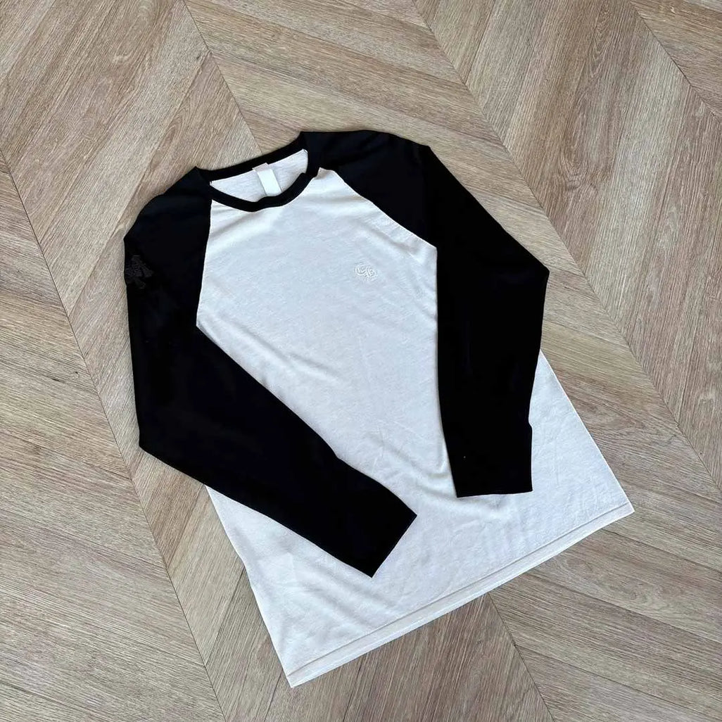 Chrome Hearts Black Sleeve White Longsleeve
