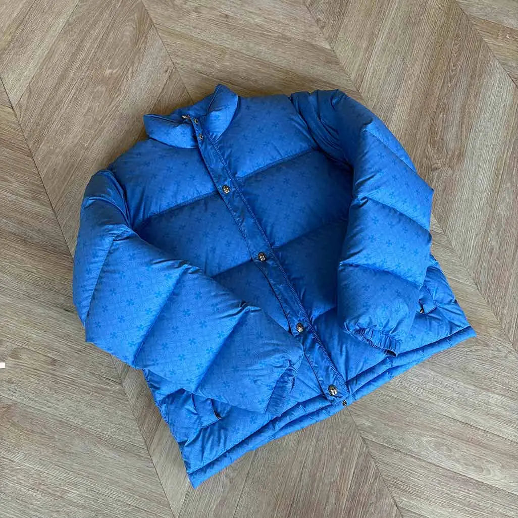 Chrome Hearts Blue Puffer Jacket