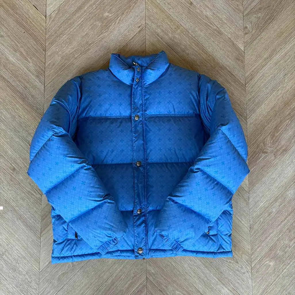 Chrome Hearts Blue Puffer Jacket