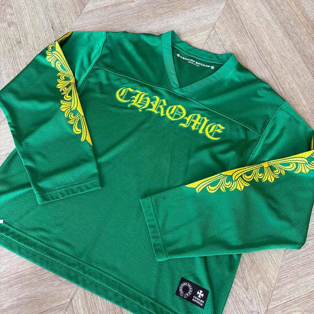 Chrome Hearts Green Jersey Yellow Longsleeve