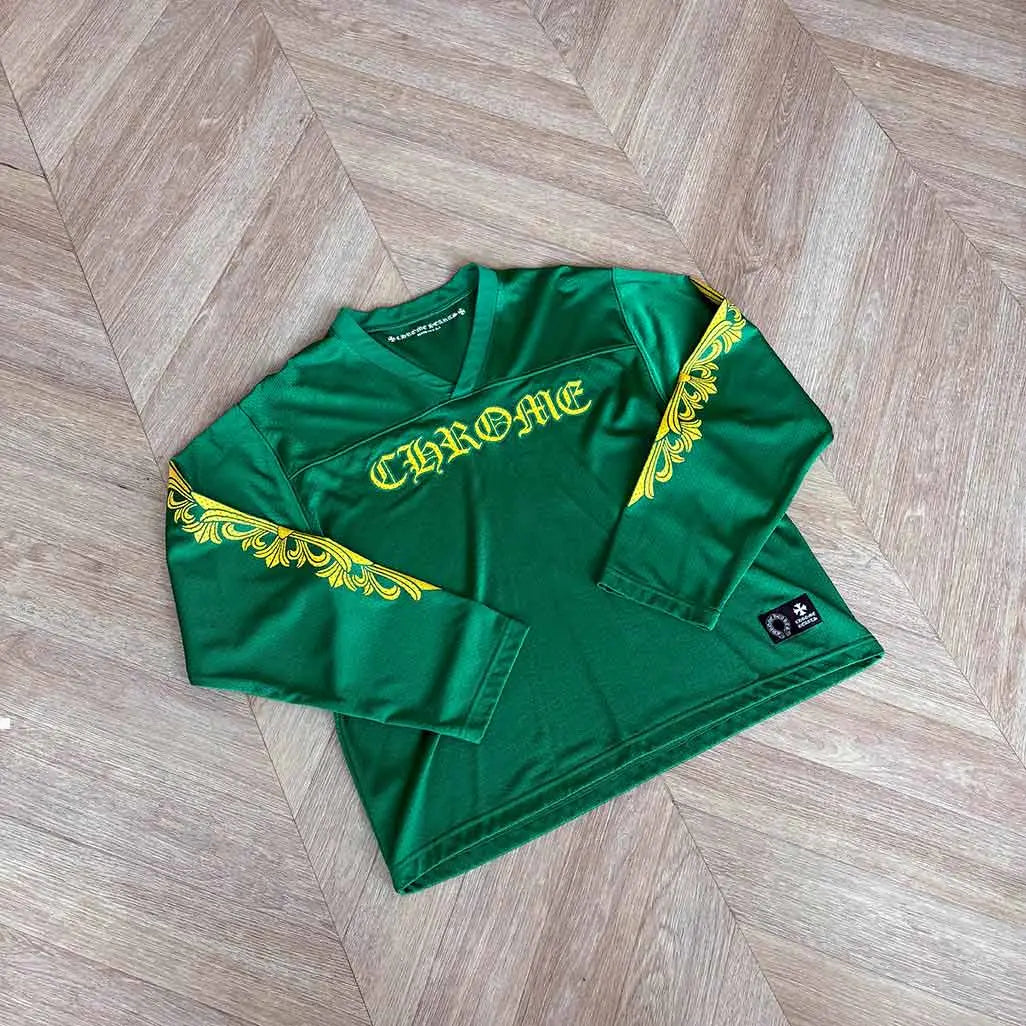 Chrome Hearts Green Jersey Yellow Longsleeve