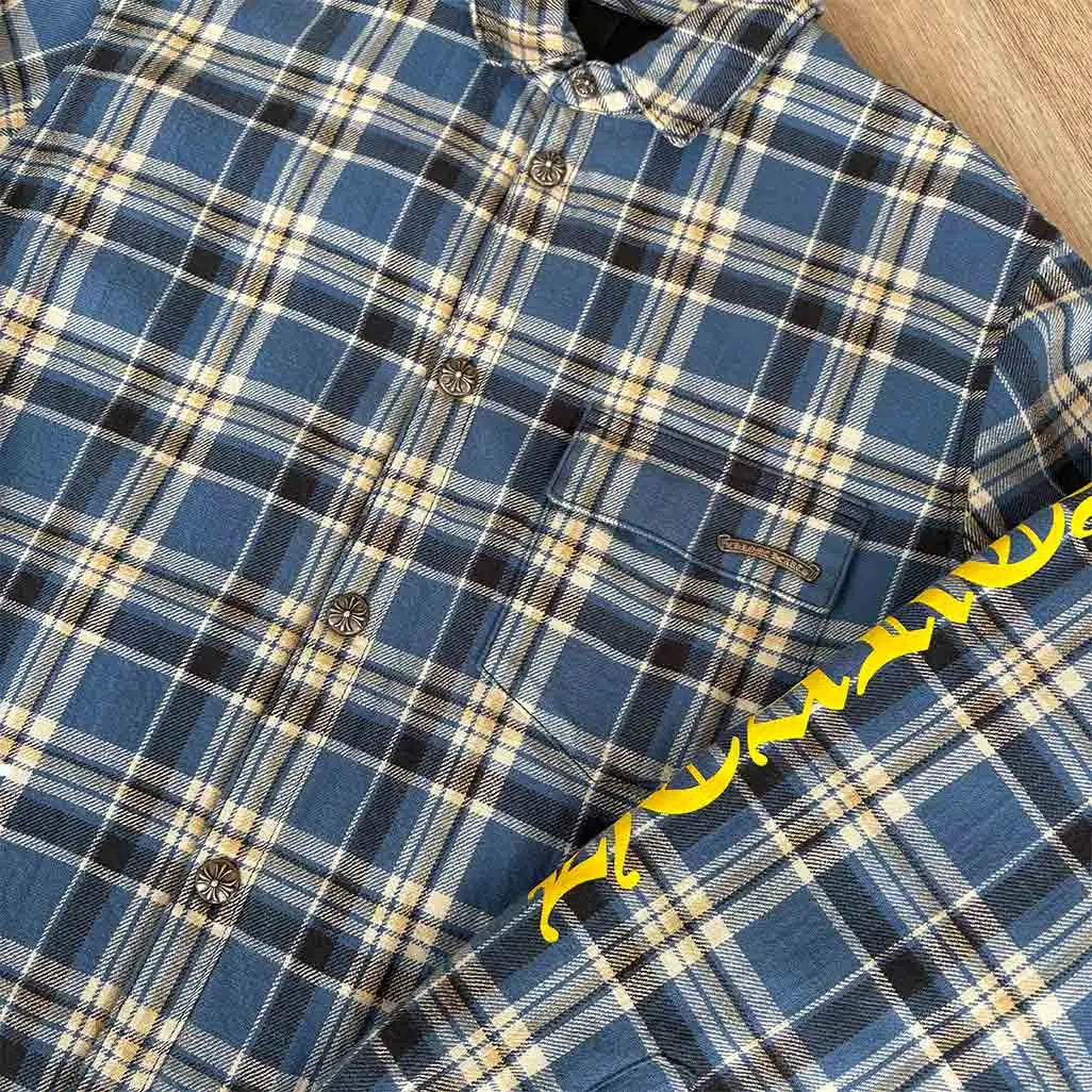 Chrome Hearts Blue Yellow Shirt Jacket