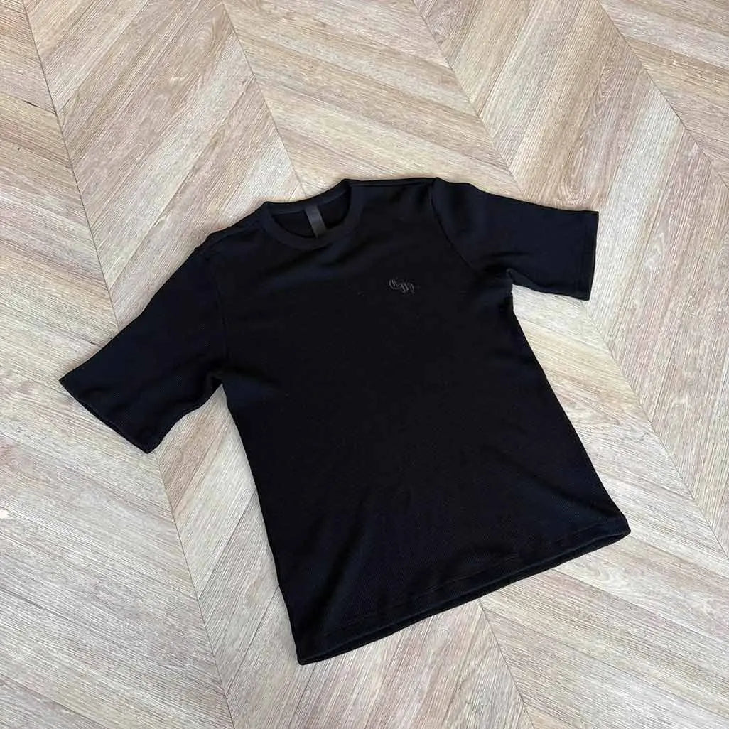 Chrome Hearts Black Waffle Tshirt CH