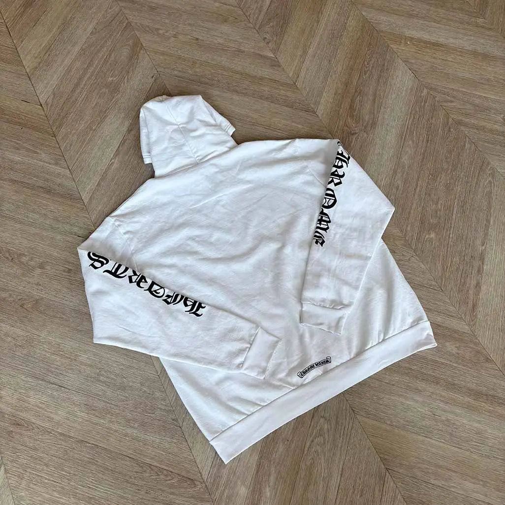 Chrome Hearts White Zip Up Hoodie