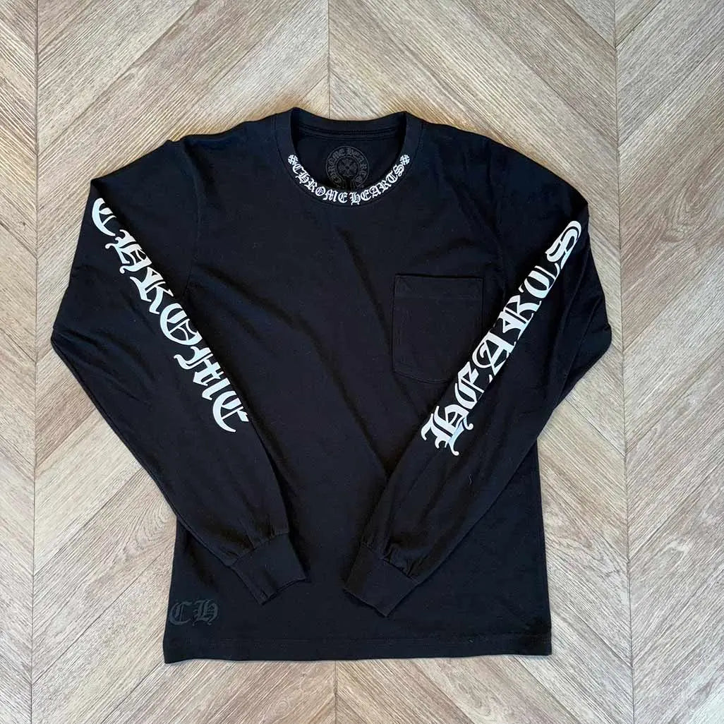 Chrome Hearts Black Longsleeve Collar CH