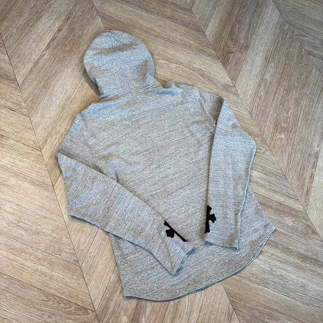 Chrome Hearts Grey Hoodie Black Patch Wrist