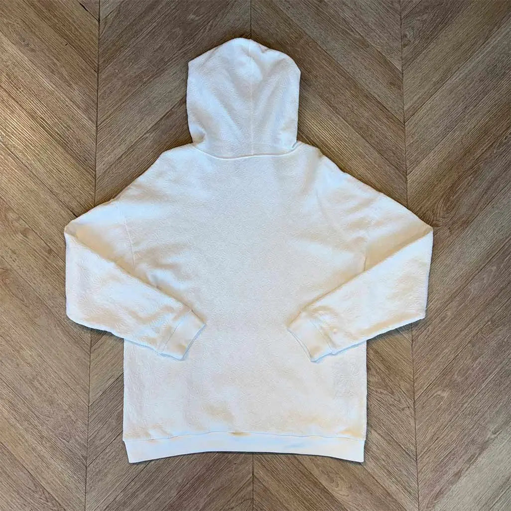 Chrome Hearts White Hoodie Flannel Pattern