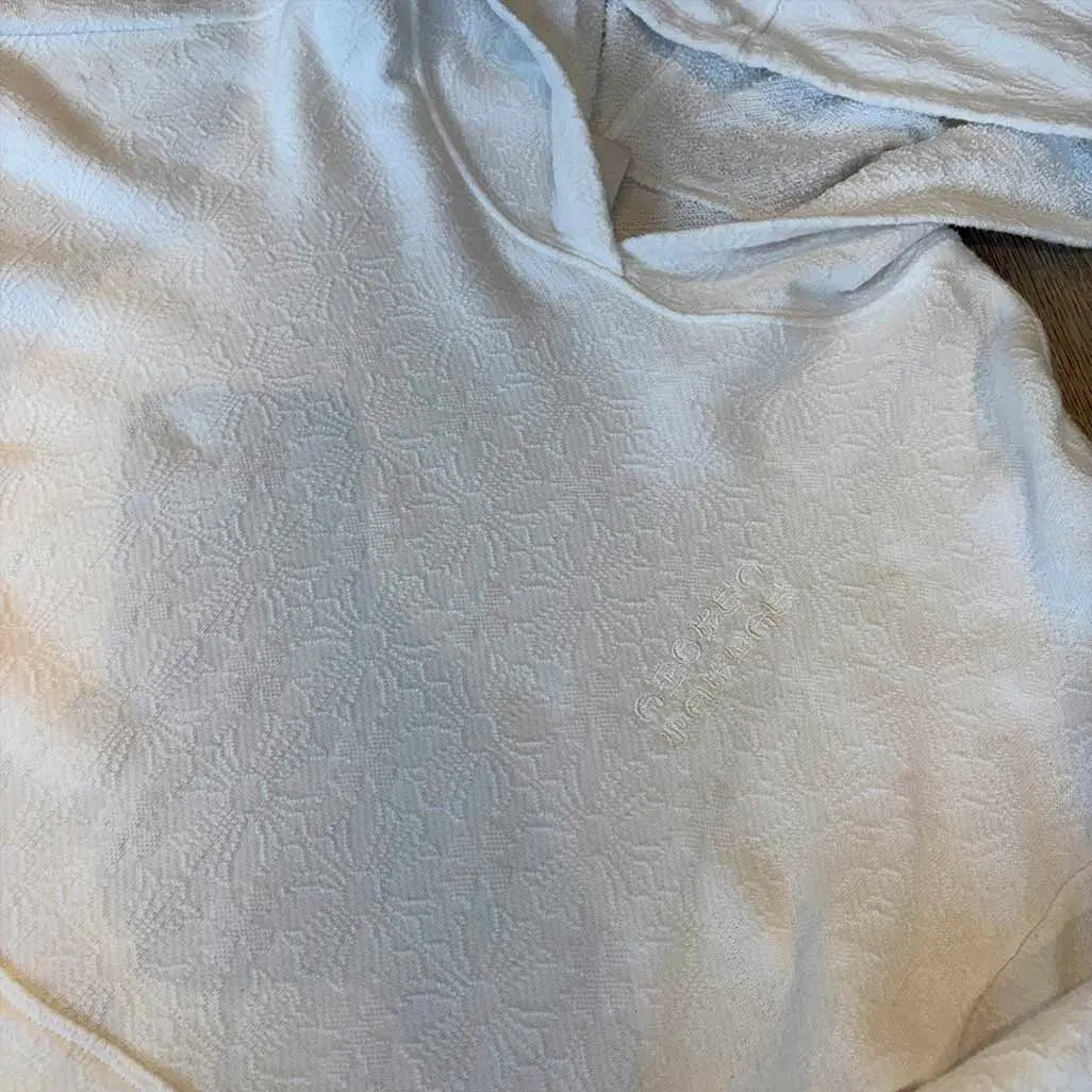 Chrome Hearts White Hoodie Flannel Pattern