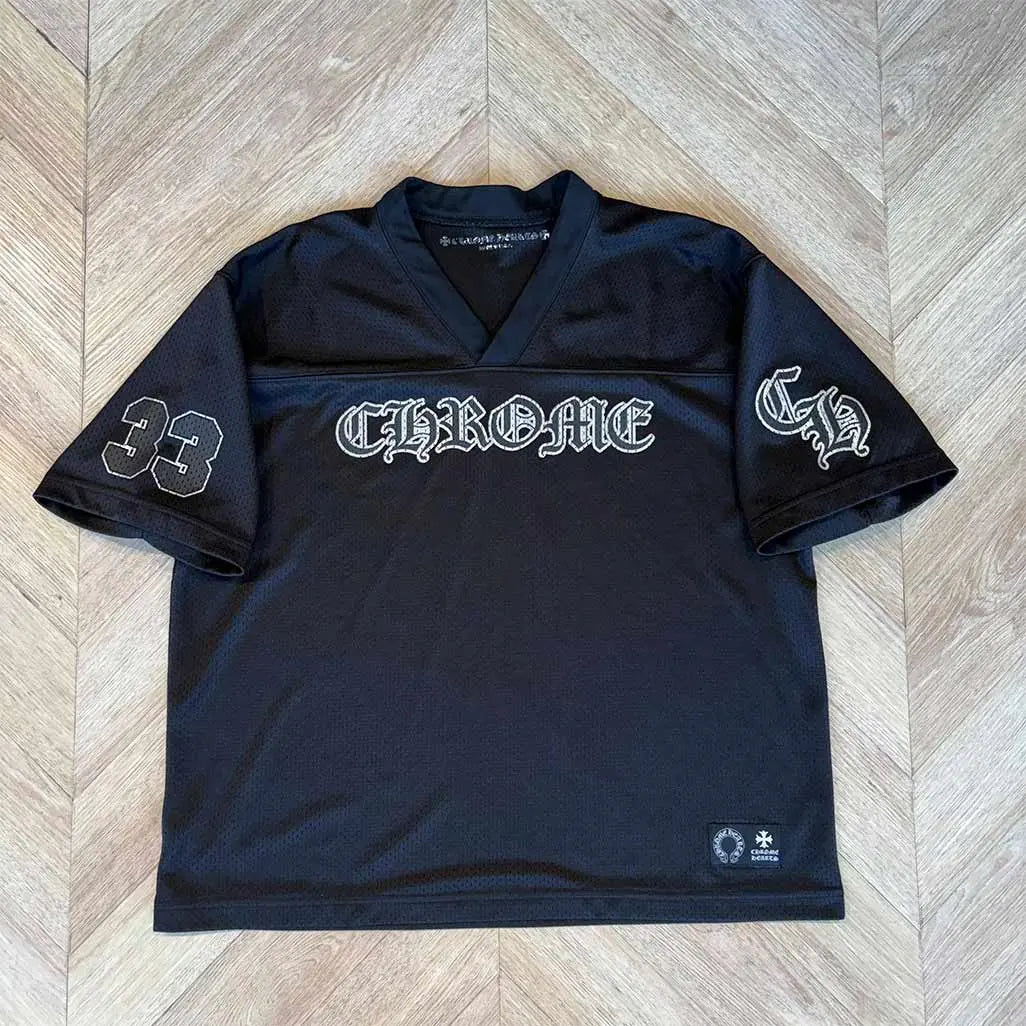 Chrome Hearts Black Jersey Shortsleeve CH