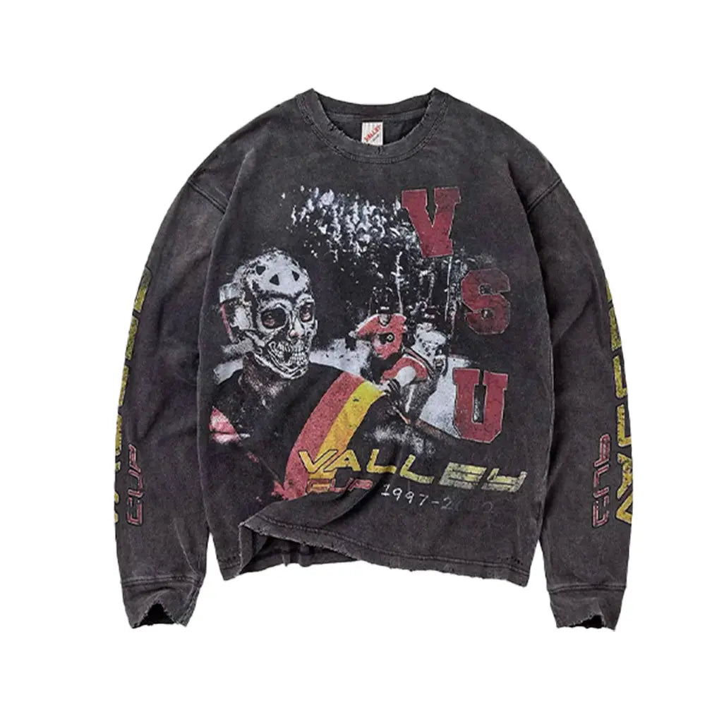 Vale Forever Ice Devils Long Sleeve T-Shirt - Washed Vintage Black