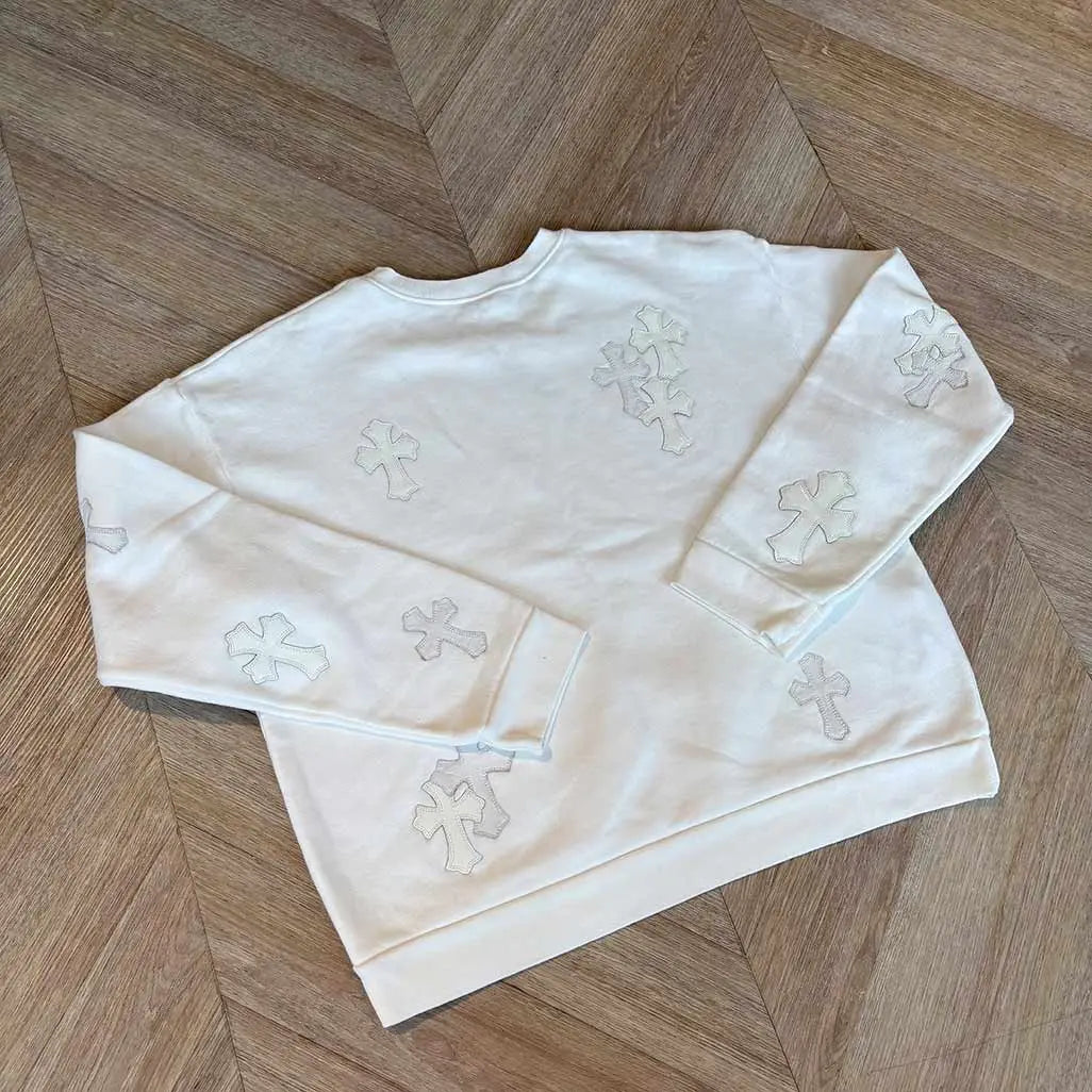 Chrome Hearts Patches White Jumper