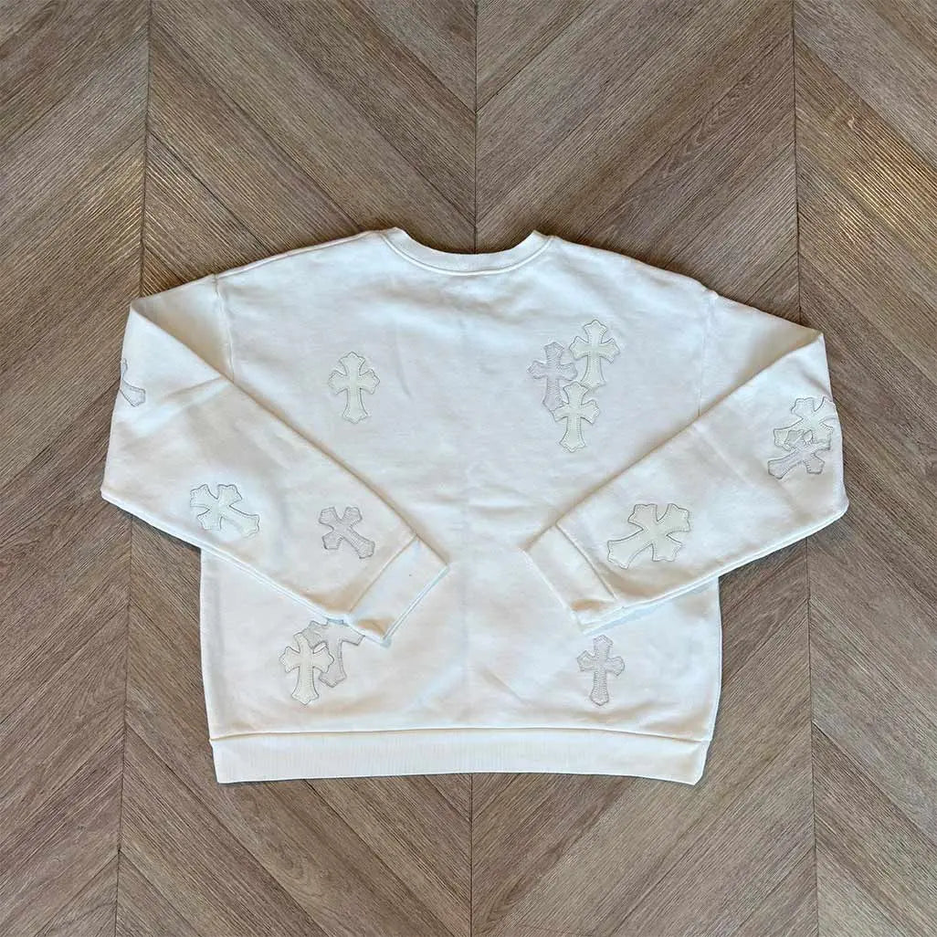 Chrome Hearts Patches White Jumper