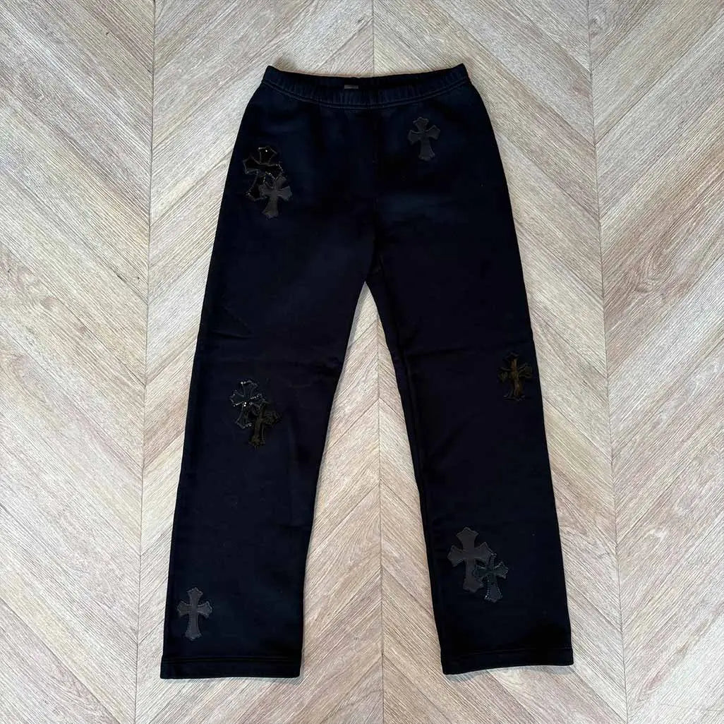 Chrome Hearts Black Patches Trackies 2