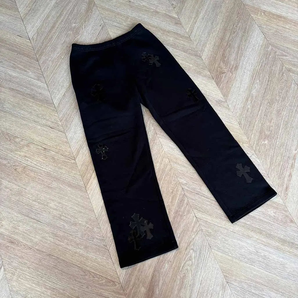Chrome Hearts Black Patches Trackies 1