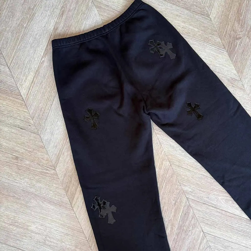 Chrome Hearts Black Patches Trackies 1