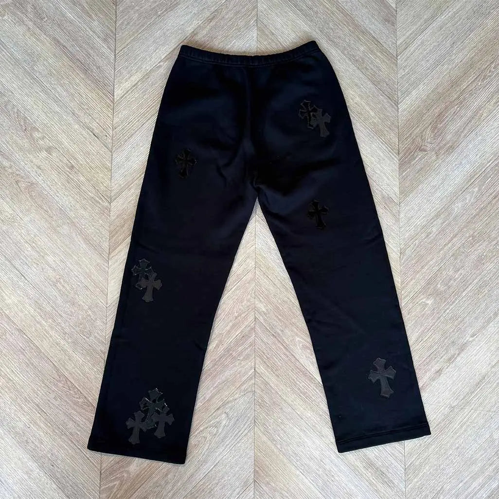 Chrome Hearts Black Patches Trackies 1