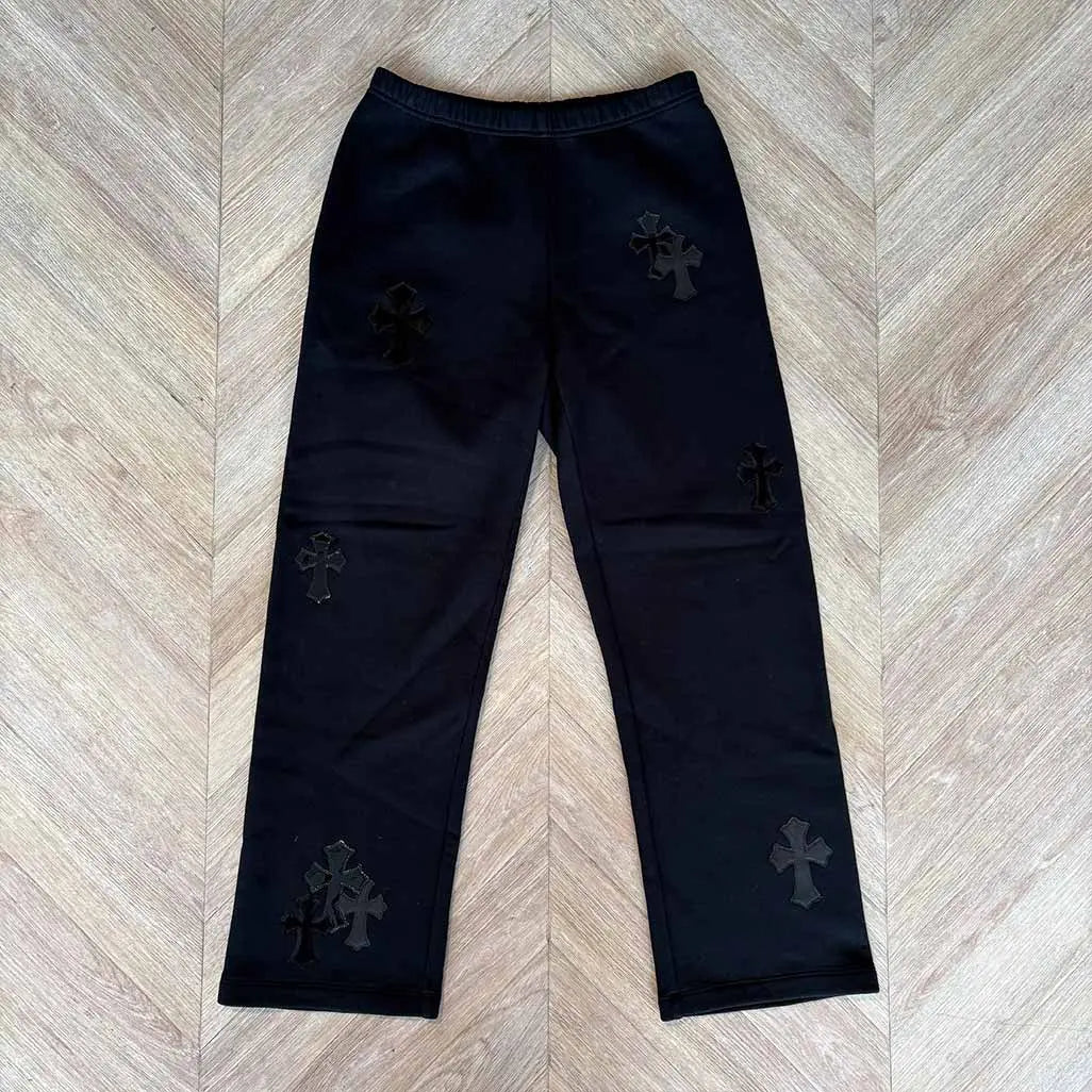 Chrome Hearts Black Patches Trackies 1