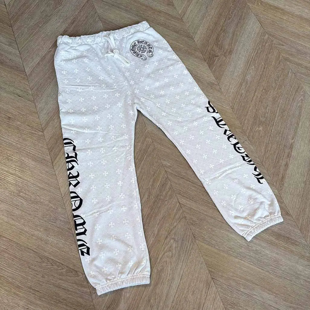 Chrome Hearts White Pattern Trackies