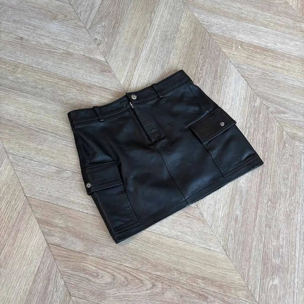 Chrome Hearts Leather Skirt