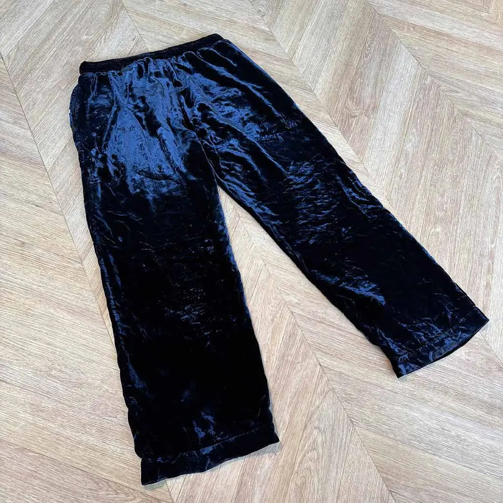Chrome Hearts Navy Velour Trackies