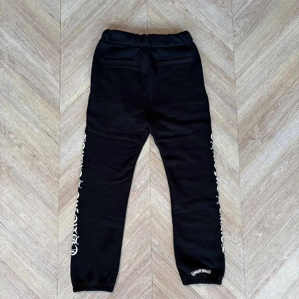 Chrome Hearts Black Trackies Leg Design