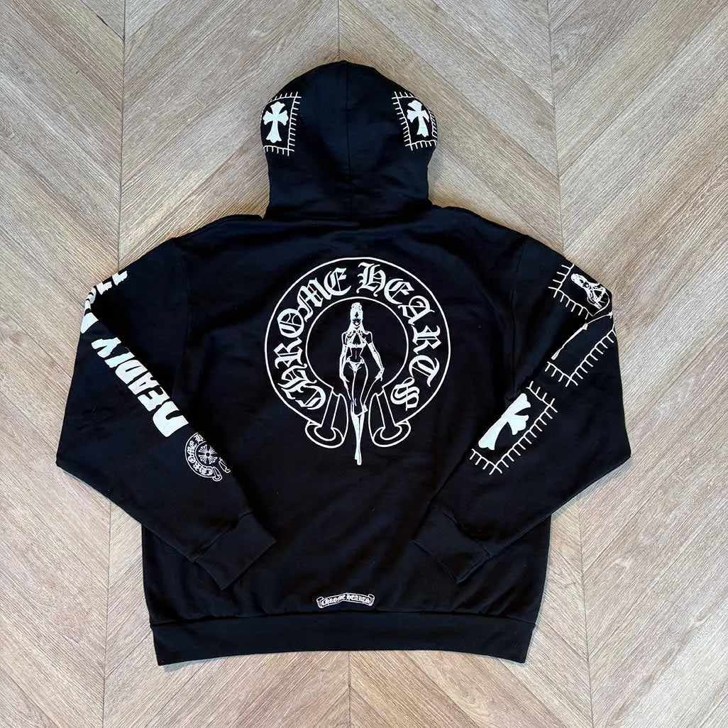 Chrome Hearts Black Deadly Doll Hoodie