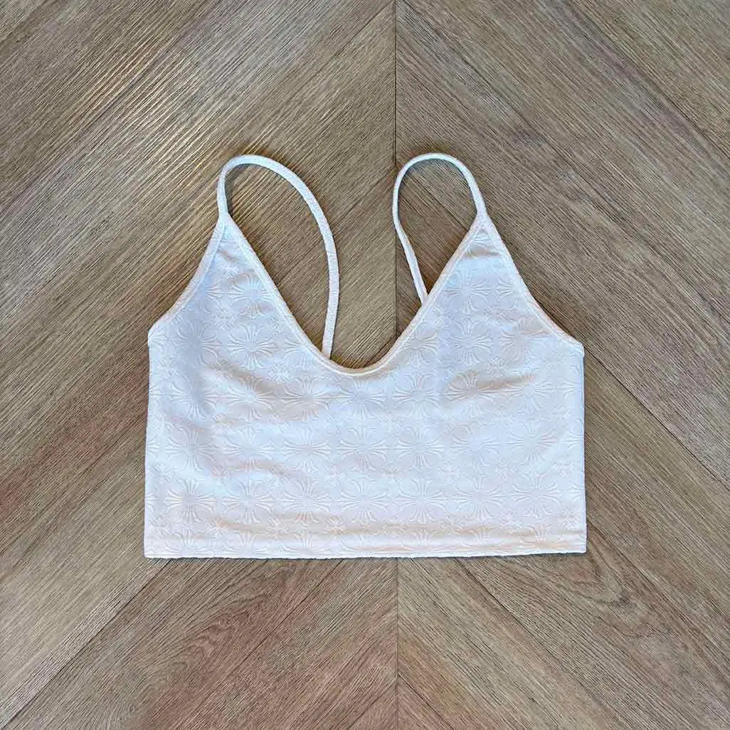 Chrome Hearts White Pattern Womens Crop Top