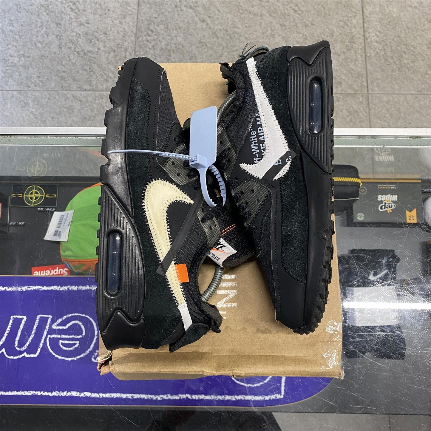 Nike Air Max 90 Off-White 'Black' UK7.5