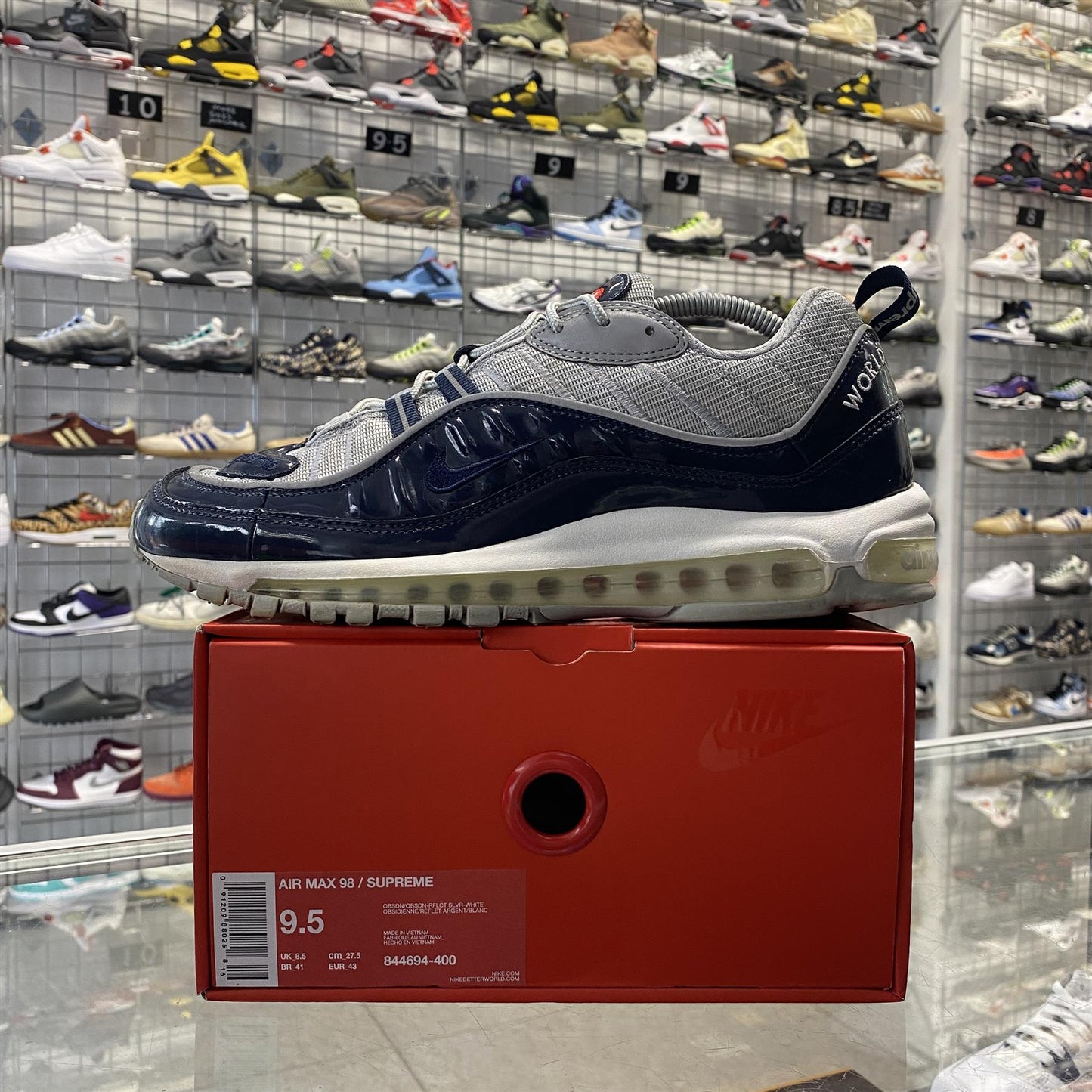 Nike Air Max 98 x Supreme 'Obsidian' UK8.5