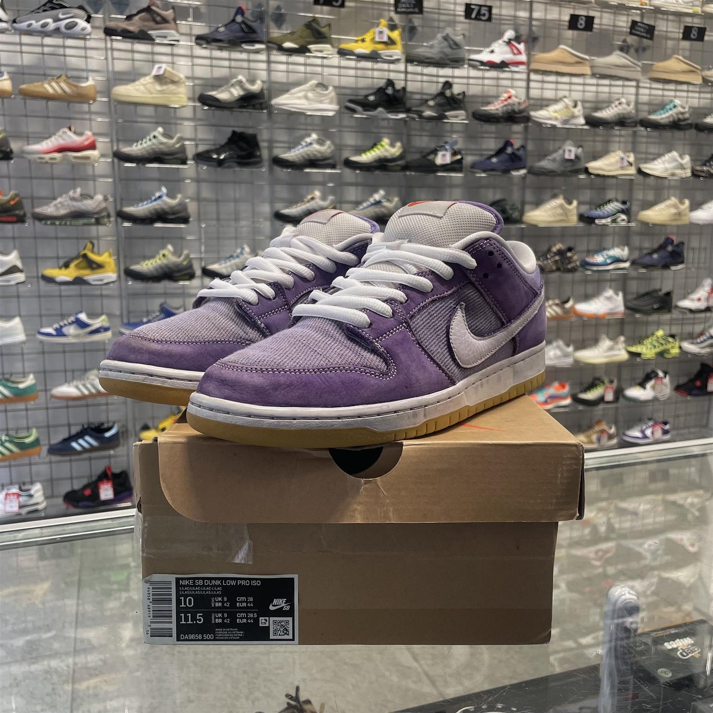 Nike SB Dunk Low Pro ISO Orange Label 'Unbleached Pack Lilac' UK9