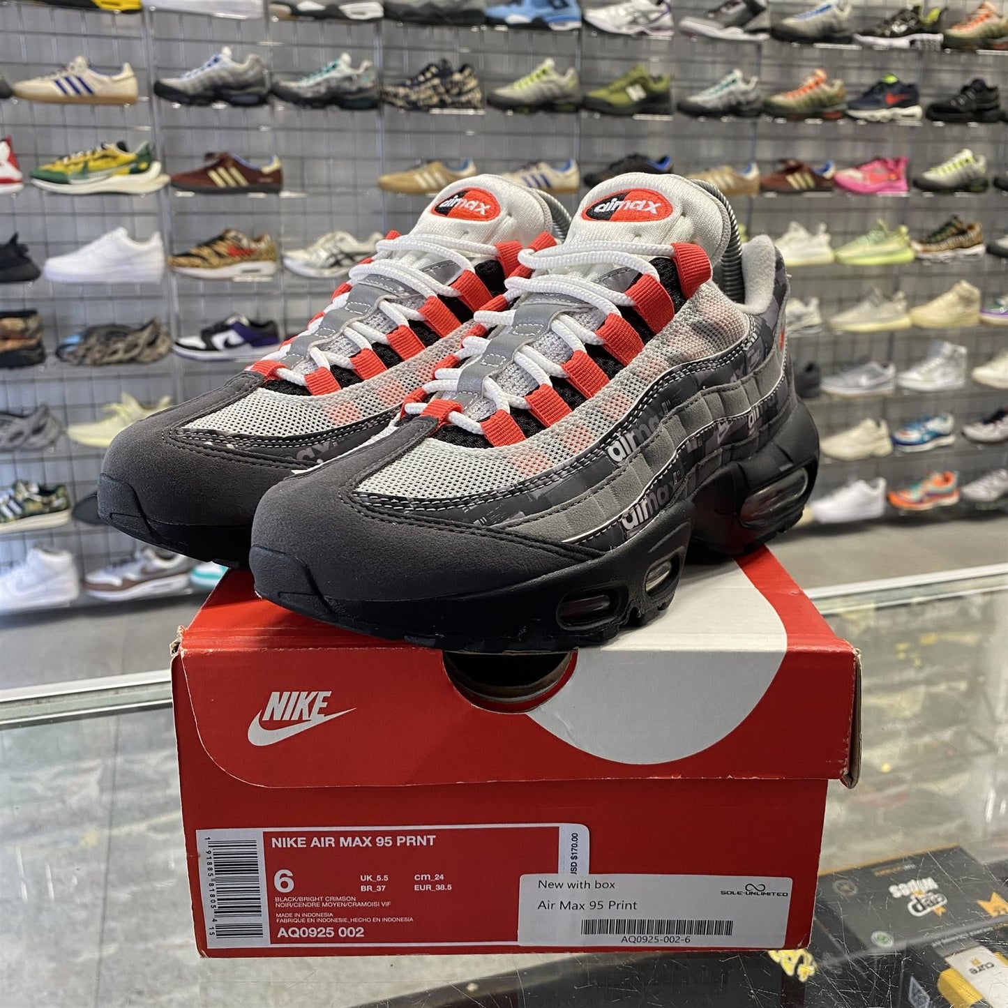 Nike Air Max 95 Atmos 'We Love Nike (Bright Crimson)' UK5.5