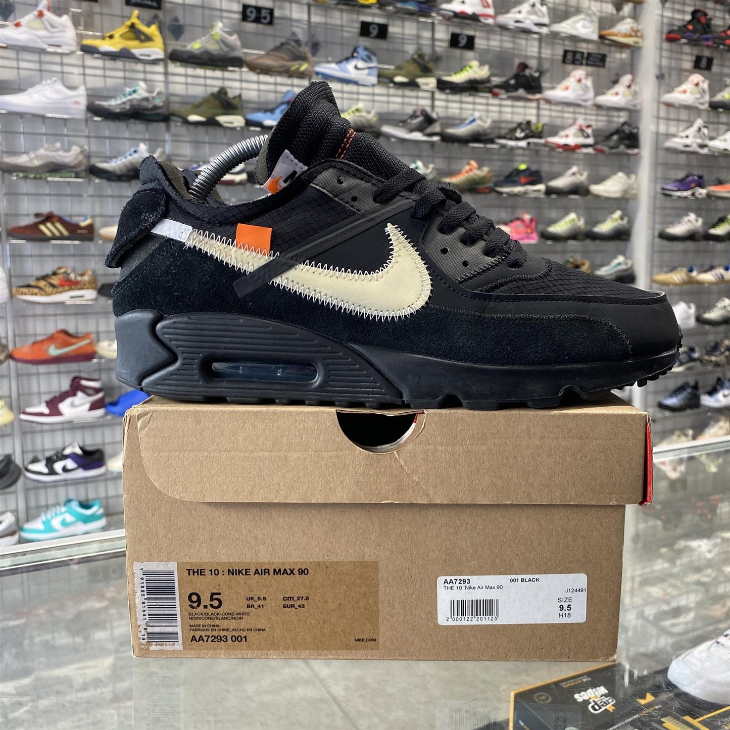 Nike Air Max 90 x Off-White 'Black' UK8.5