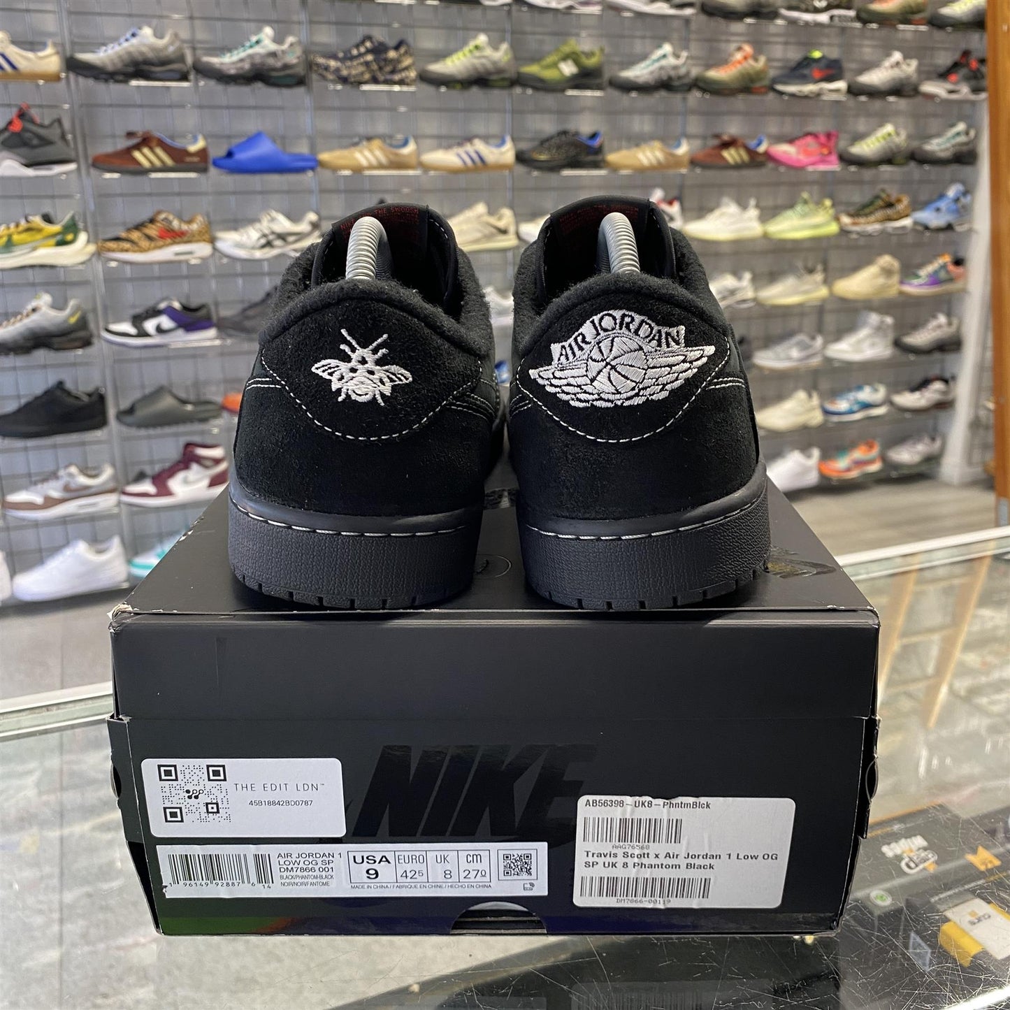 Jordan 1 Retro Low OG SP Travis Scott 'Black Phantom' UK8