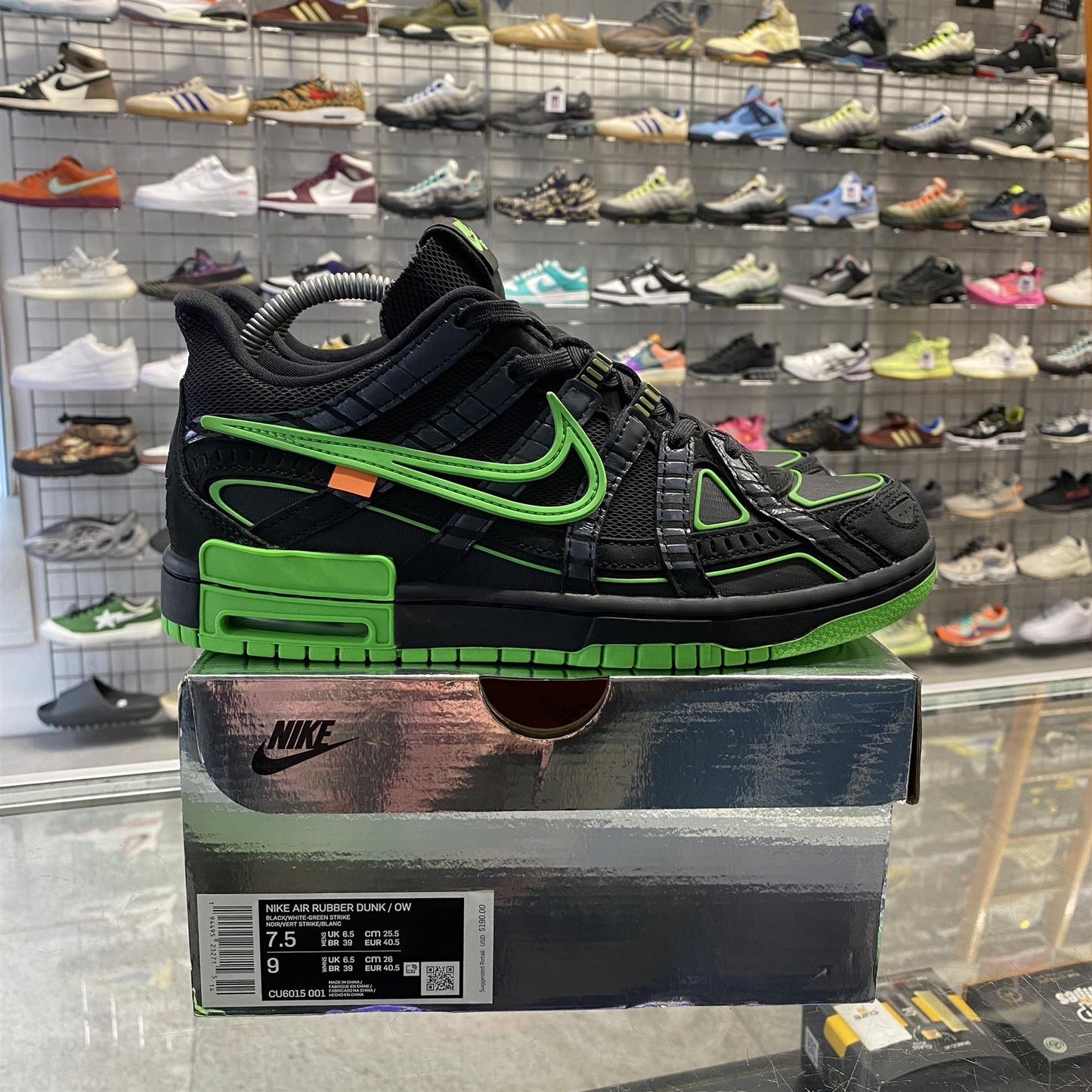 Nike Air Rubber Dunk Off-White 'Green Strike' UK6.5