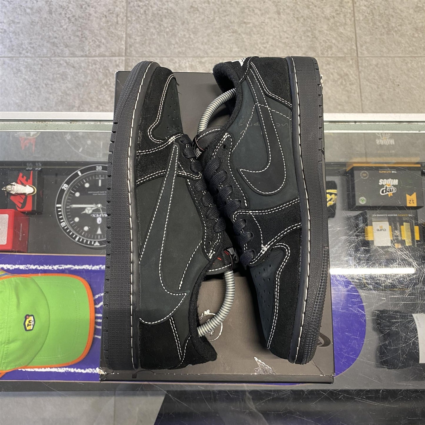 Jordan 1 Retro Low OG SP Travis Scott 'Black Phantom' UK8