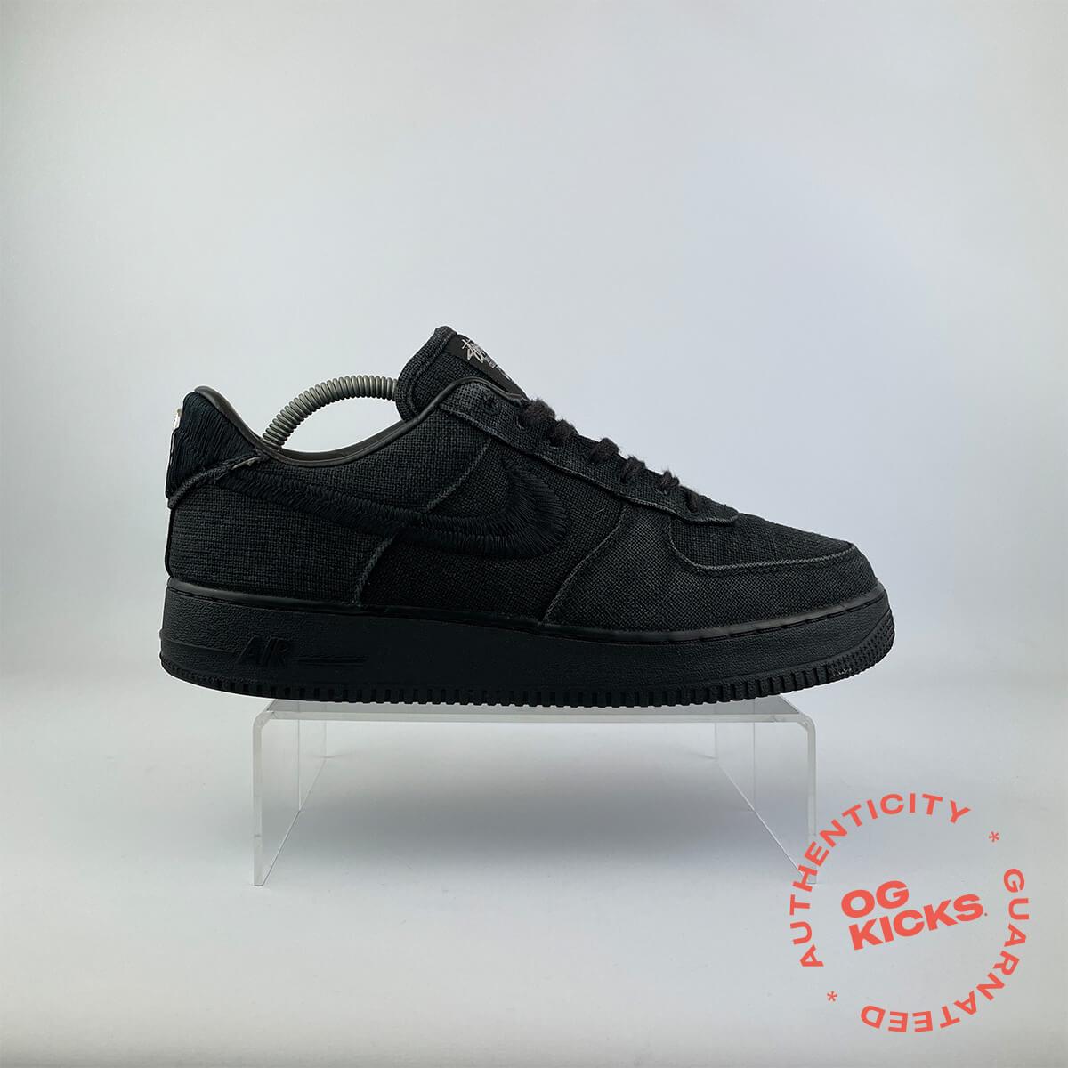 Nike Air Force 1 Low Stussy Black (No Box) UK9*