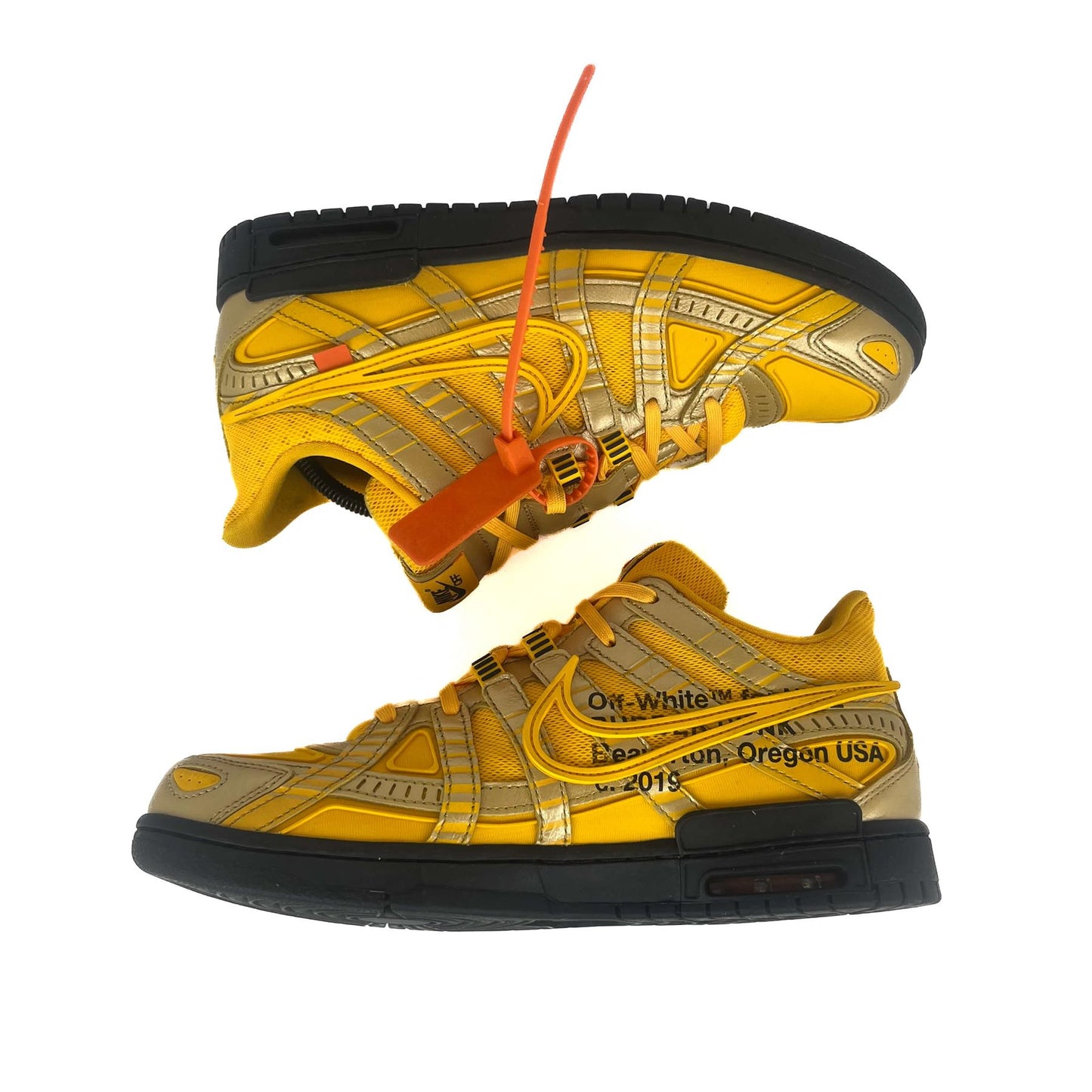Nike Air Rubber Dunk Off-White 'University Gold' UK9