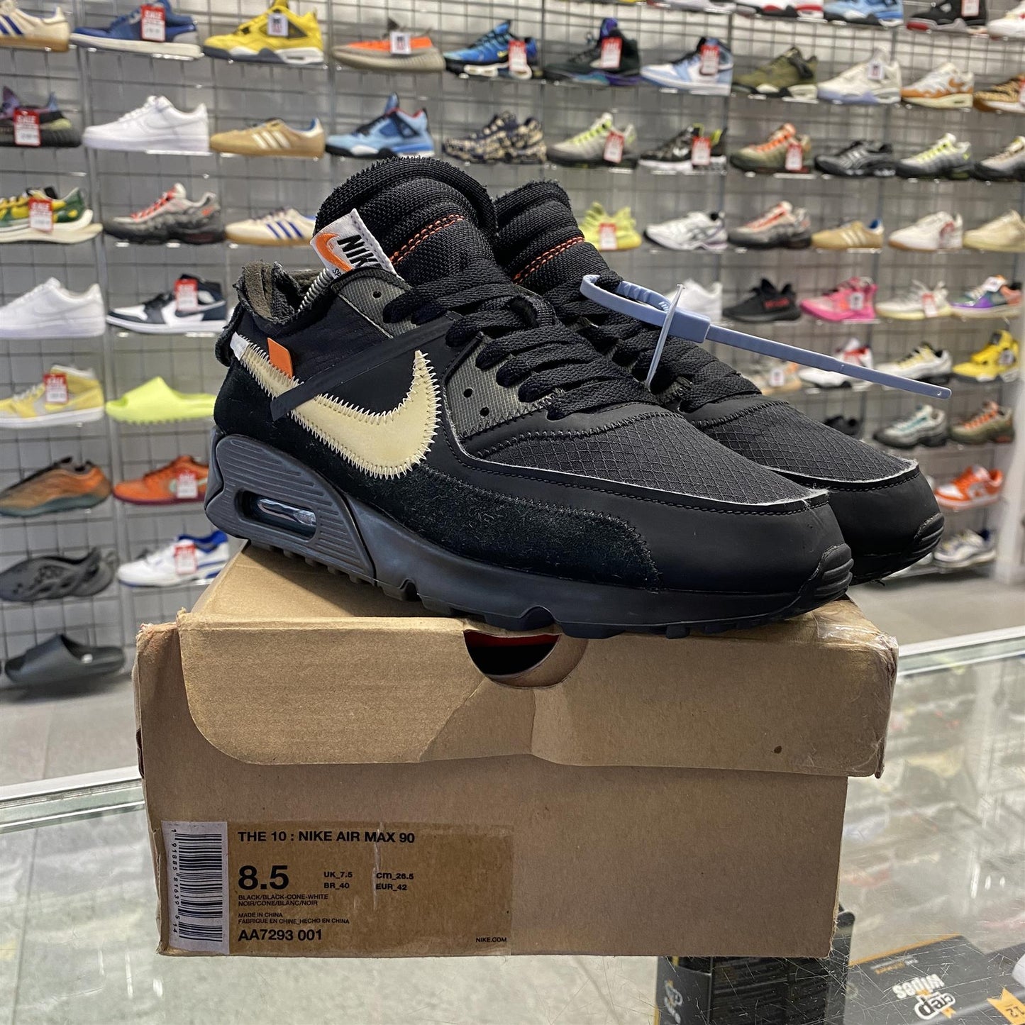 Nike Air Max 90 Off-White 'Black' UK7.5