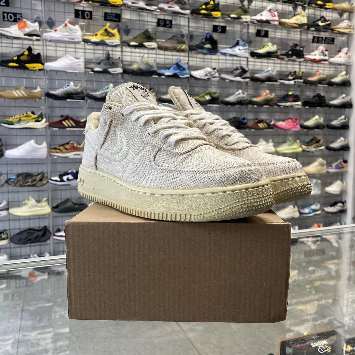 Nike Air Force 1 Low Stussy 'Fossil' UK8 (No Box)