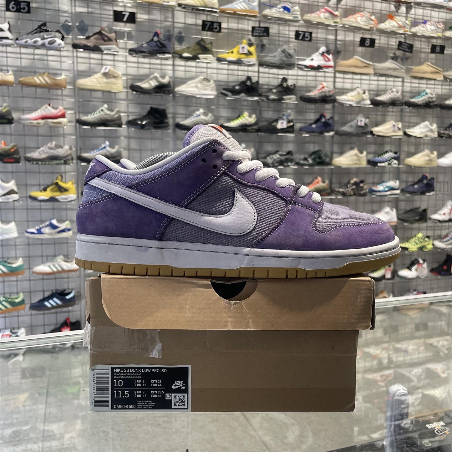 Nike SB Dunk Low Pro ISO Orange Label 'Unbleached Pack Lilac' UK9