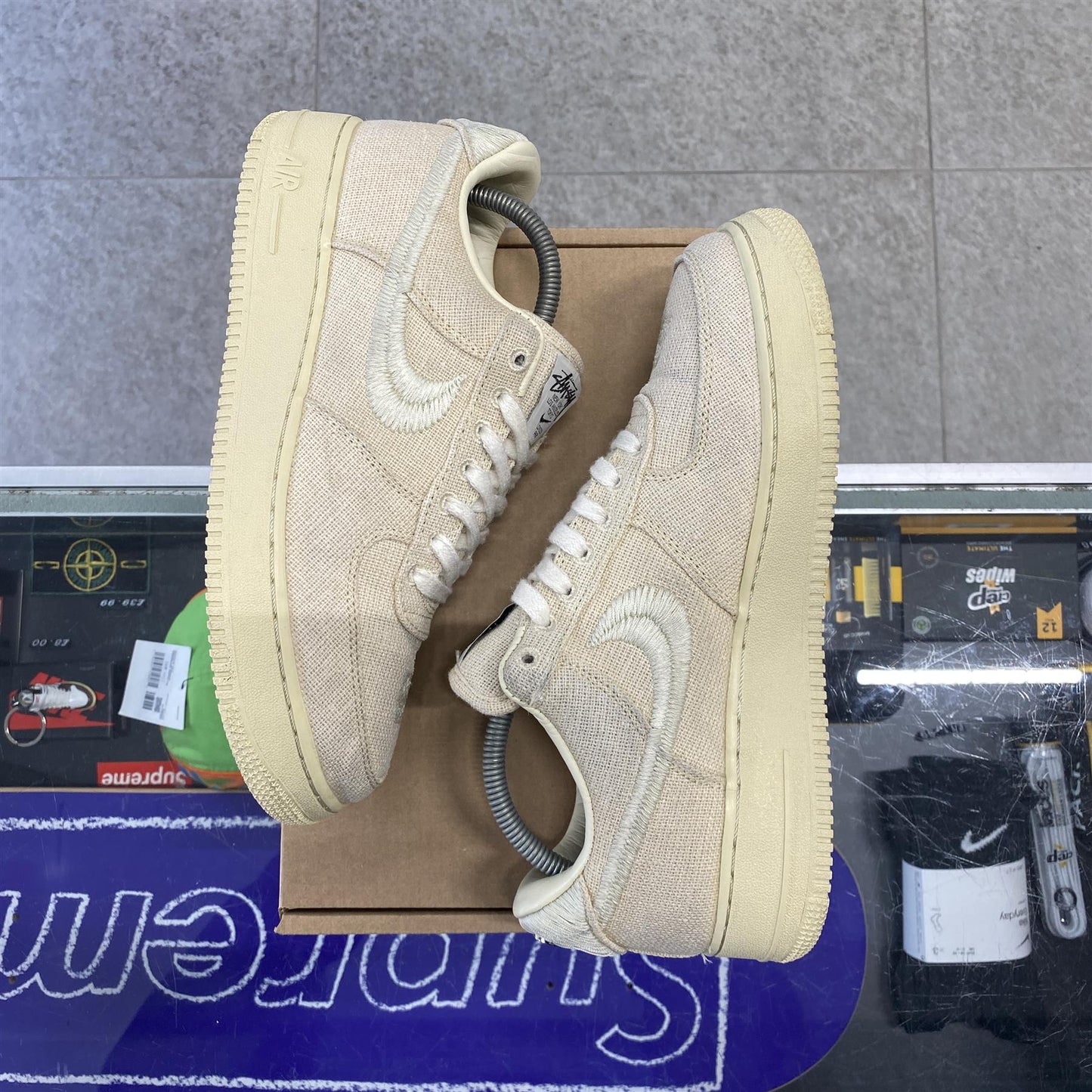 Nike Air Force 1 Low Stussy 'Fossil' UK8 (No Box)