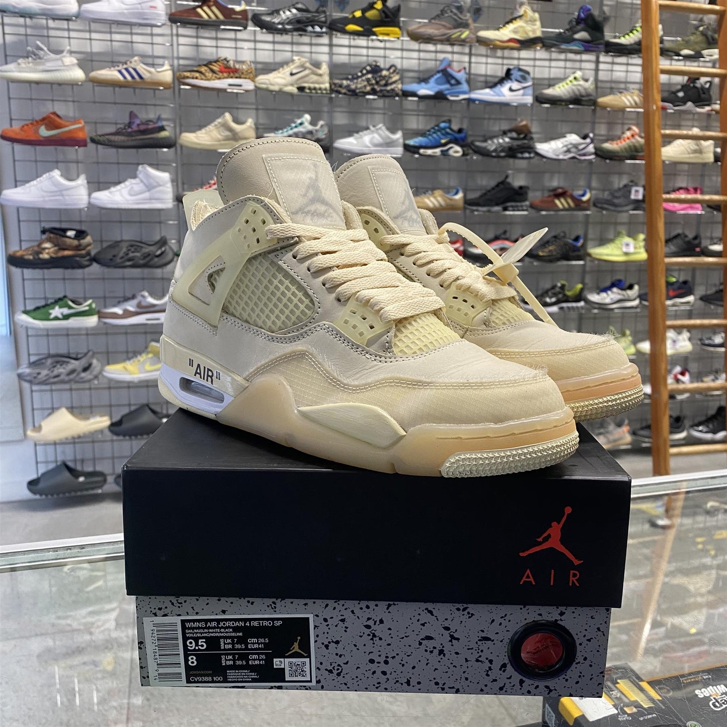 Jordan 4 Retro Off-White 'Sail' UK7